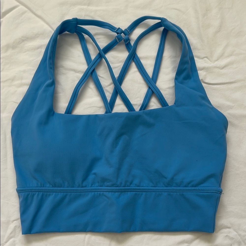 BuffBunny Blue Strappy Sports Bra
